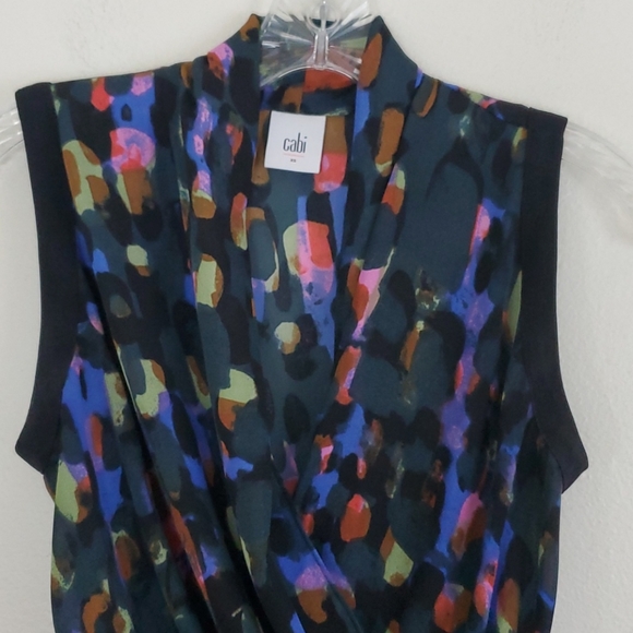Cabi Multicolored Artsy Print Sleeveless Top XS - Picture 4 of 12